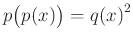 $ p\big(p(x)\big)=q{(x)}^2$