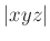 $ \vert xyz\vert$