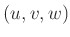 $ (u,v,w)$