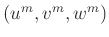 $ (u^m,v^m,w^m)$