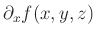 $ \partial_xf(x,y,z)$