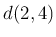 $ d(2,4)$
