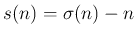 $ s(n)=\sigma(n)-n$