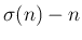 $ \sigma(n)-n$