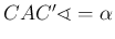 $ CAC'\sphericalangle=\alpha$