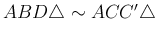 $ ABD\triangle\sim ACC'\triangle$