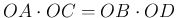 $ OA\cdot OC=OB\cdot OD$