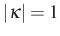 $ \vert\kappa\vert=1$