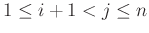$ 1\le i+1<j\le n$