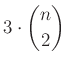 $ 3\cdot\binom{n}{2}$
