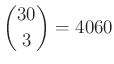 $ \binom{30}{3}=4060$