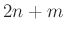 $\displaystyle 2n+m$