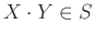 $ X\cdot Y\in S$