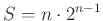 $ S=n\cdot 2^{n-1}$