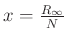 $ x=\frac{R_{\infty}}{N}$