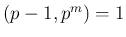 $ (p-1,p^m)=1$