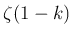 $ \zeta(1-k)$