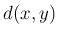 $ d(x,y)$