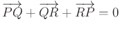 $ \overrightarrow{PQ}+\overrightarrow{QR}+\overrightarrow{RP}=0$
