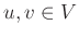 $ u,v\in V$