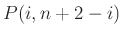 $ P(i, n+2-i)$