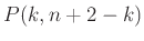 $ P(k, n+2-k)$