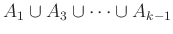 $ A_1\cup A_3\cup\cdots\cup A_{k-1}$