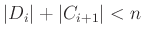 $ \vert D_i\vert+\vert C_{i+1}\vert<n$