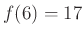 $ f(6)=17$
