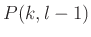 $ P(k, l-1)$