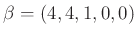 $ \beta=(4,4,1,0,0)$