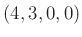 $ (4,3,0,0)$