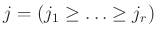 $ j=(j_1 \ge \ldots \ge j_r)$