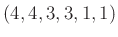 $ (4,4,3,3,1,1)$