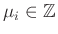 $ \mu_i \in \mathbb{Z}$