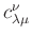 $ c_{\lambda \mu}^{\nu}$