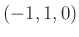 $ (-1,1,0)$