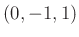 $ (0,-1,1)$