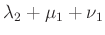 $ \lambda_2+\mu_1+\nu_1$