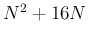 $ N^2+16N$