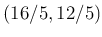 $ (16/5,12/5)$