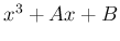 $ x^3+Ax+B$