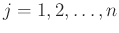 $ j = 1,2,\ldots,n$