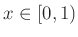 $ x\in [0,1)$