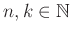 $ n,k\in\mathbb{N}$