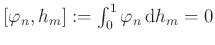 $ [\varphi_n,h_m]:=\int_0^1 \varphi_n\,\mathrm{d}h_m=0$
