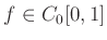 $ f\in C_0[0,1]$