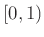 $ [0,1)$