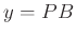 $ y=PB$