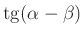 $ \operatorname{tg}(\alpha -\beta)$